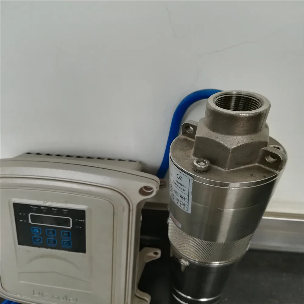 Погружной Солнечный насос 3G2. 3/80-D48/750 72V 80M 750W солнечный массив мощность 960W 2.3m ³/H 0,75 ''выход с Mppt функцией контроллера