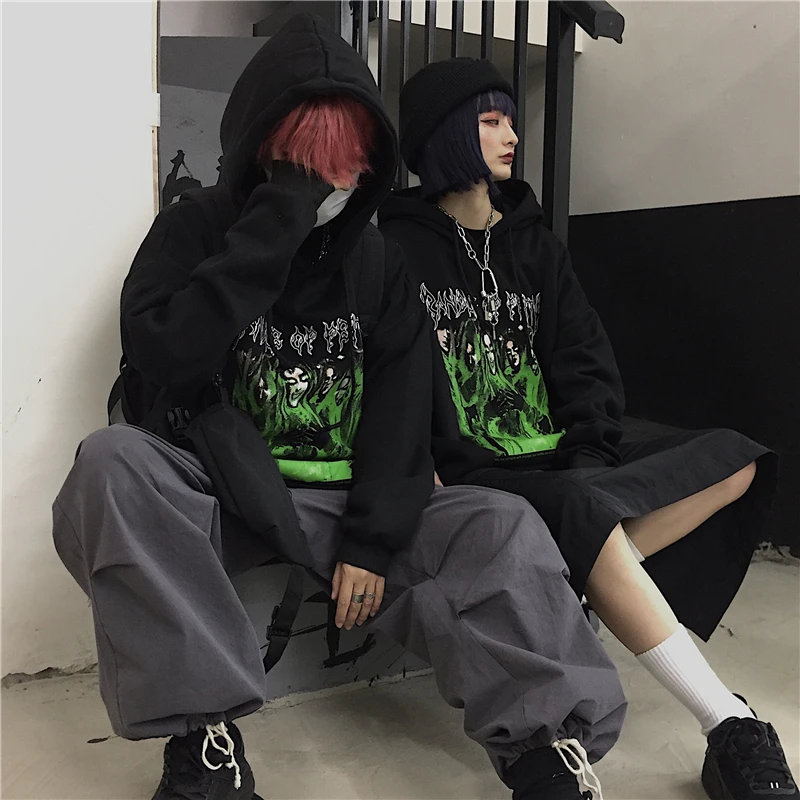 Camisas альбом винтажная Толстовка Ulzzang Куртка хип хоп Прямая поставка Панк Винтаж harajuku принт Корейская одежда топ Женская толстовка