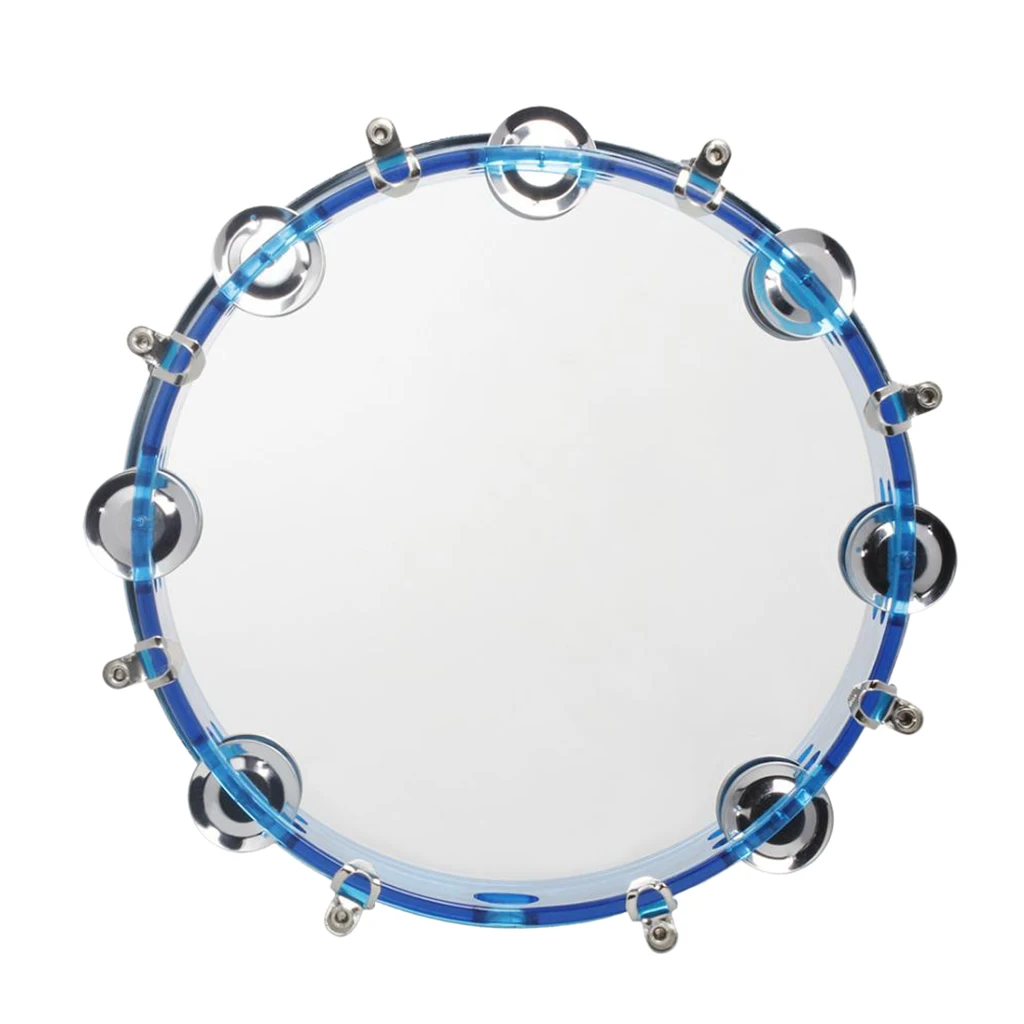 Tambourine With 6 Pairs Of Metallic Jingles, For Any Party, Dance 268x268x55 Mm