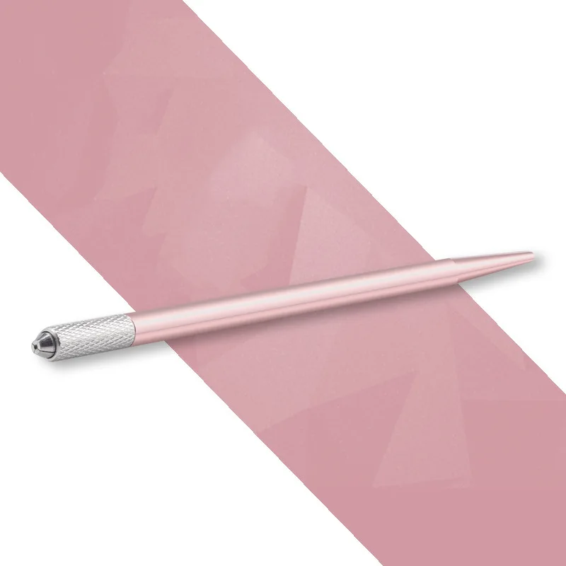 Pink 05 1 шт. вышитые брови тату микроблейдинг аппарат для татуажа ручной Перманентный макияж ручка для круглых игл лезвия микро - Цвет: Pink 05