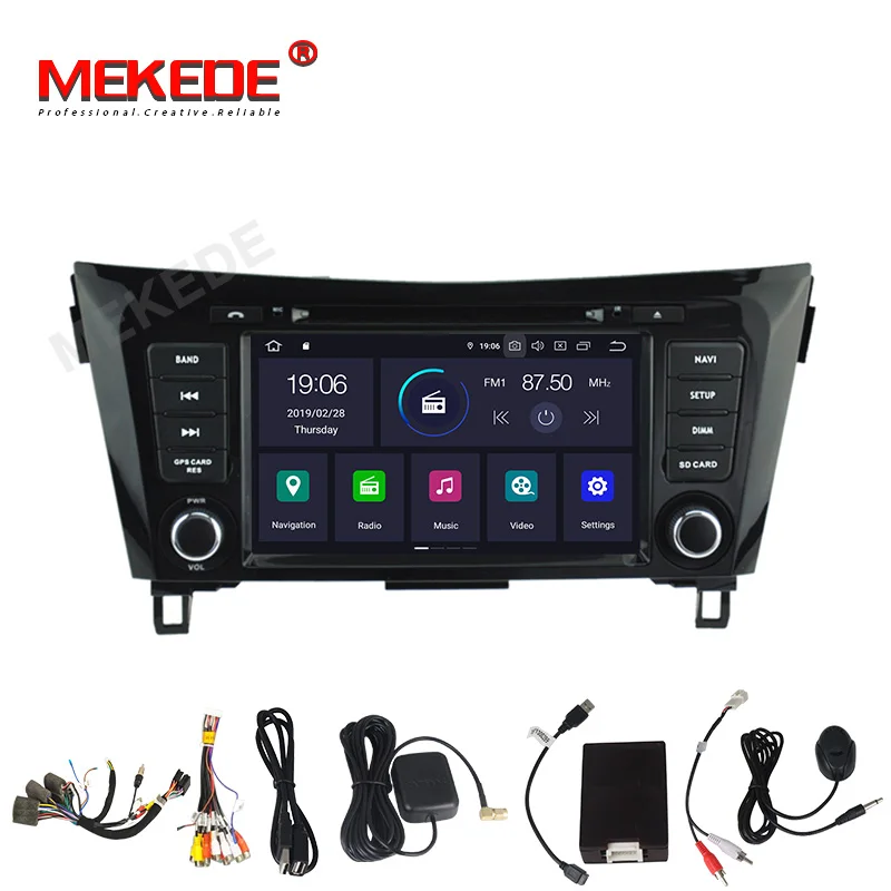 MEKEDE PX5 Android 9,0 автомобильный радиоприемник для NISSAN Qashqai X-Trail- Автомобильный мультимедийный плеер gps Навигация DVD плеер Автомобильный