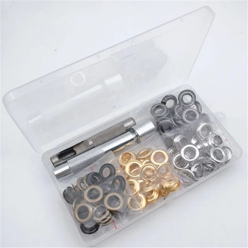 Leather Craft 100 Sets of 12mm 4 Color 10mm Copper Hole Mounting Eye Mold LeatherCraft for Luggage Windbreaker Backpack