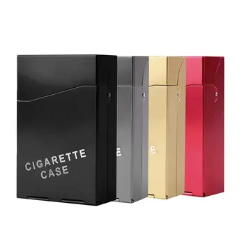

Portable Metal Cigarette Case Aluminum Cigar Cigarette Tobacco Holder Storage Case Pocket Box Able to Place in 20pcs Cigarette