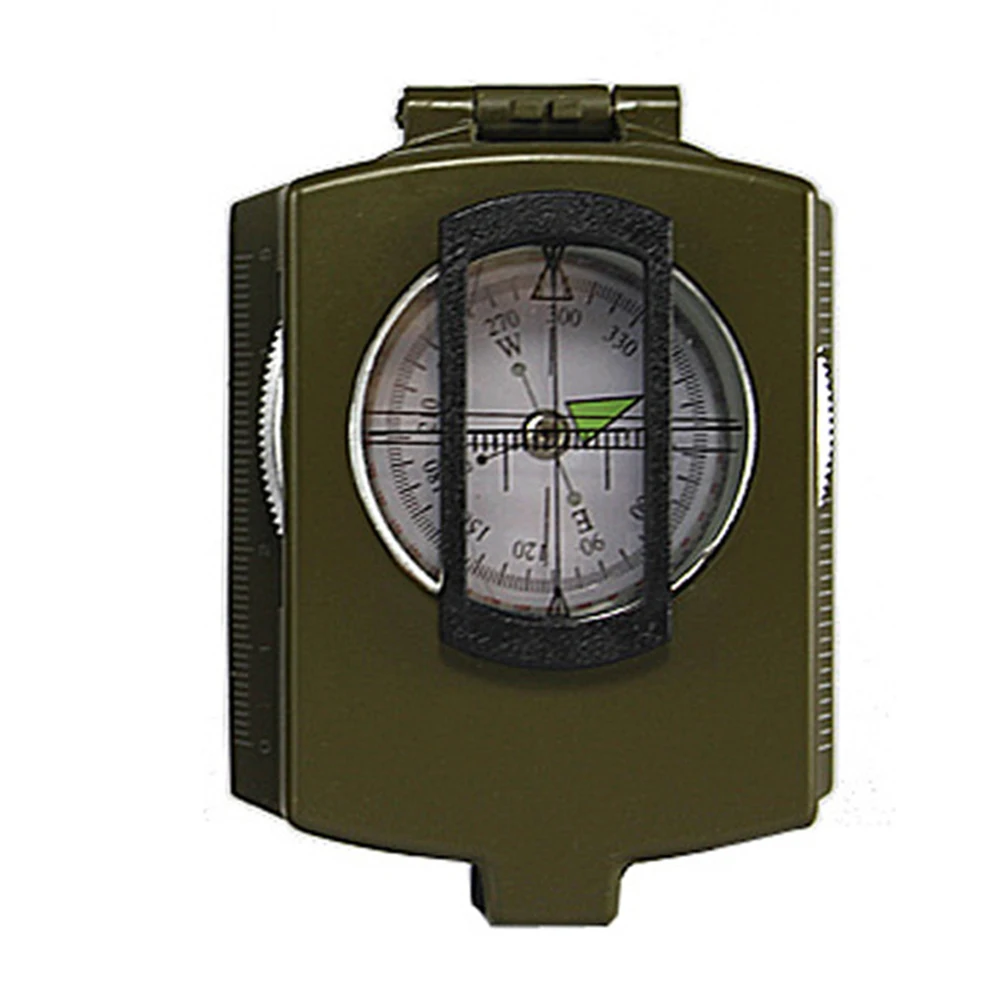 Армейский зеленый Motoring Great For Hiking Night Lights Zinc Alloy Backpacking Folding Distance Army With Map Measurer North Multifunction - Цвет: Армейский зеленый