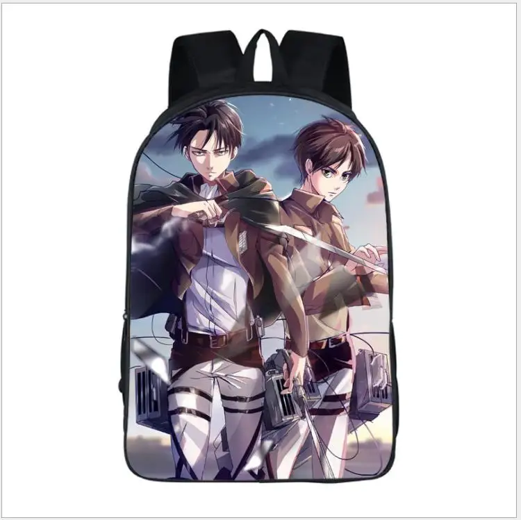 Нападающий На титанов Shingeki no Kyojin цельный Наруто рюкзак большая школьная сумка рюкзак нейлоновые рюкзаки Mochilas Daypacks - Цвет: as pictures