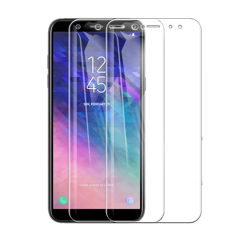 2PCS Tempered Glass For Samsung Galaxy A6+ A6 Plus SM-A605FN/DS A605F A605 Jean Glass Screen Protector 9H Protective Film