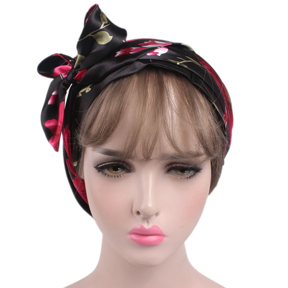 Women Bow Long Scorpion Comfortable Hair Loss For Cancer Chemotherapy Cap Accessories Casual Fashion Ribbon Sleeping Hat Beanie
