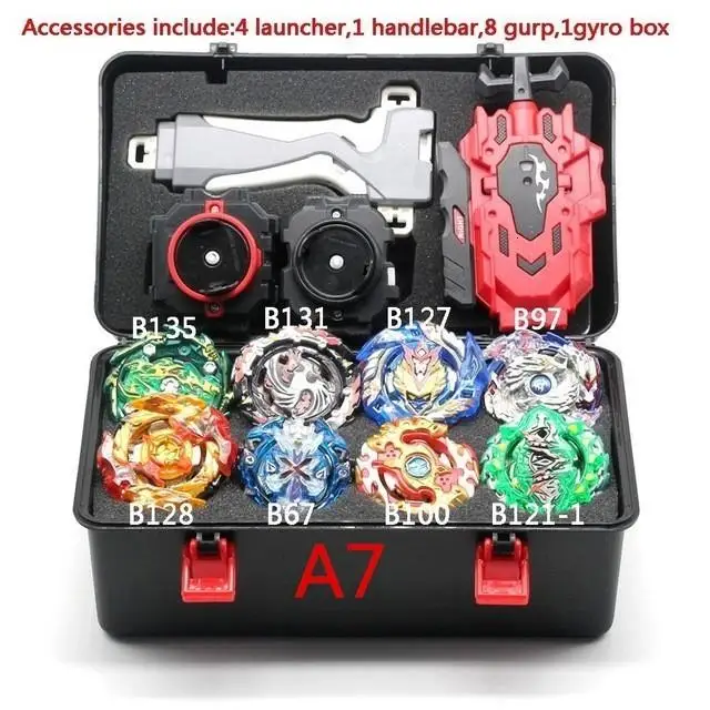 B150 Beyblade Burst набор игрушек Beyblades Арена Beyblade Металл Fusion Битва гироскоп ремень пусковая установка вращающаяся верхняя Bey Blade игрушка - Цвет: A7