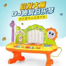 Xie Cheng детская многофункциональная фонтан электронная клавиатура зарядка с микрофоном детская музыка вода пиано Childr