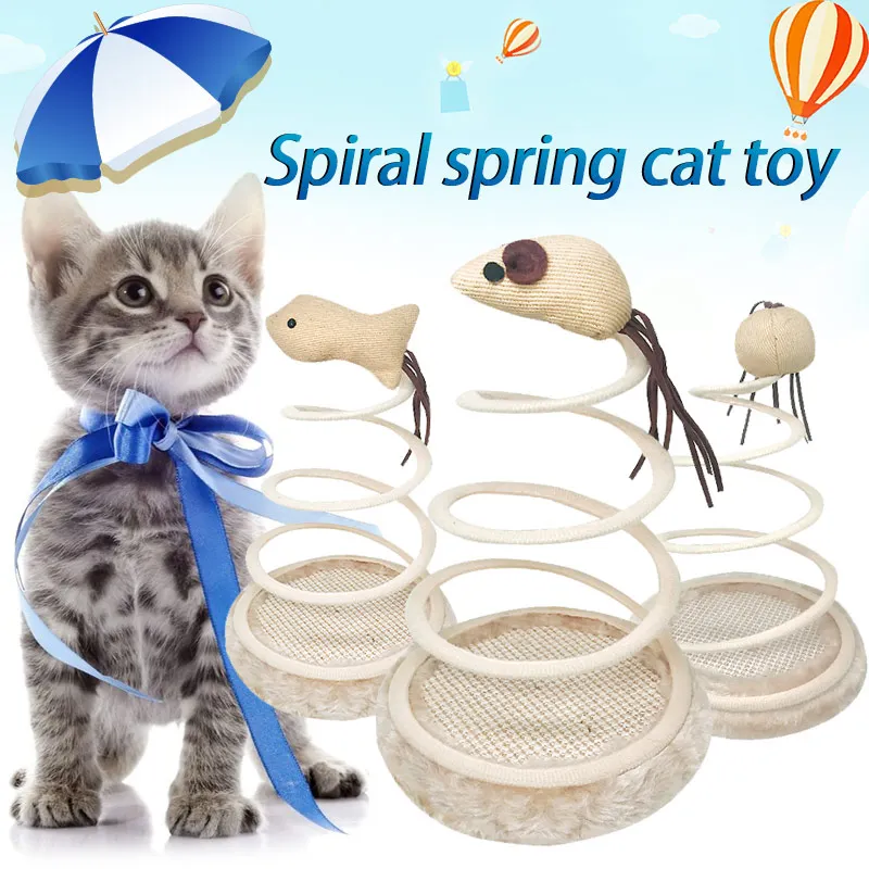 Эластичная Весенняя мышь диск Knickknack забавная игрушечная кошка Весенняя кошка игрушка маленькая рыба подарок игра игрушка на присосках домашний интерактивный