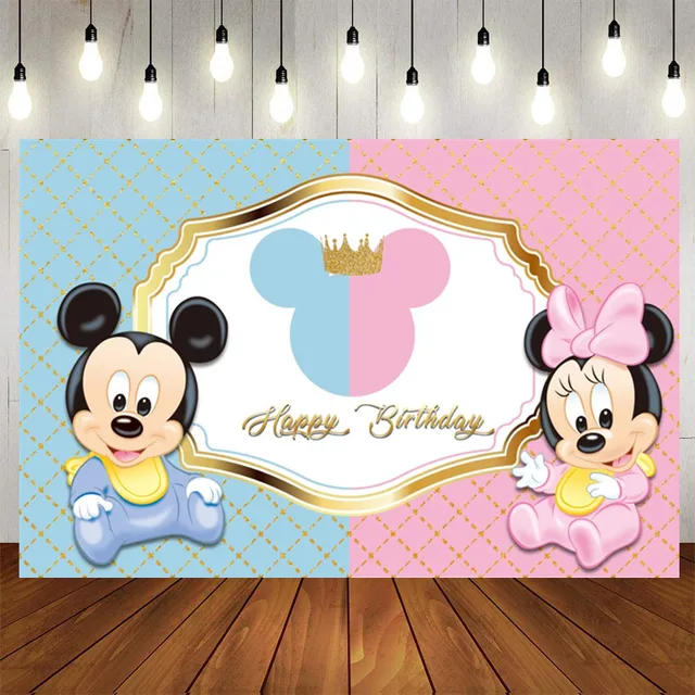 Fond D Ecran Colore Theme Dessin Anime Disney Rouge Minnie Mouse Pour Fete Prenatale Anniversaire Aliexpress