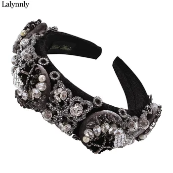 

Lalynnly Fashion Style Imitation Crystal Hairbands For Ladies Woman Stunning Rhinestone Hair Bands Accessories Wedding F2447