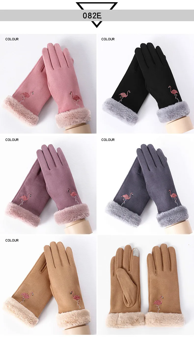 Классические женские модные зимние перчатки Luvas De Inverno для активного отдыха, спортивная теплая варежки Eldiven Solid Pink Guantes Femme