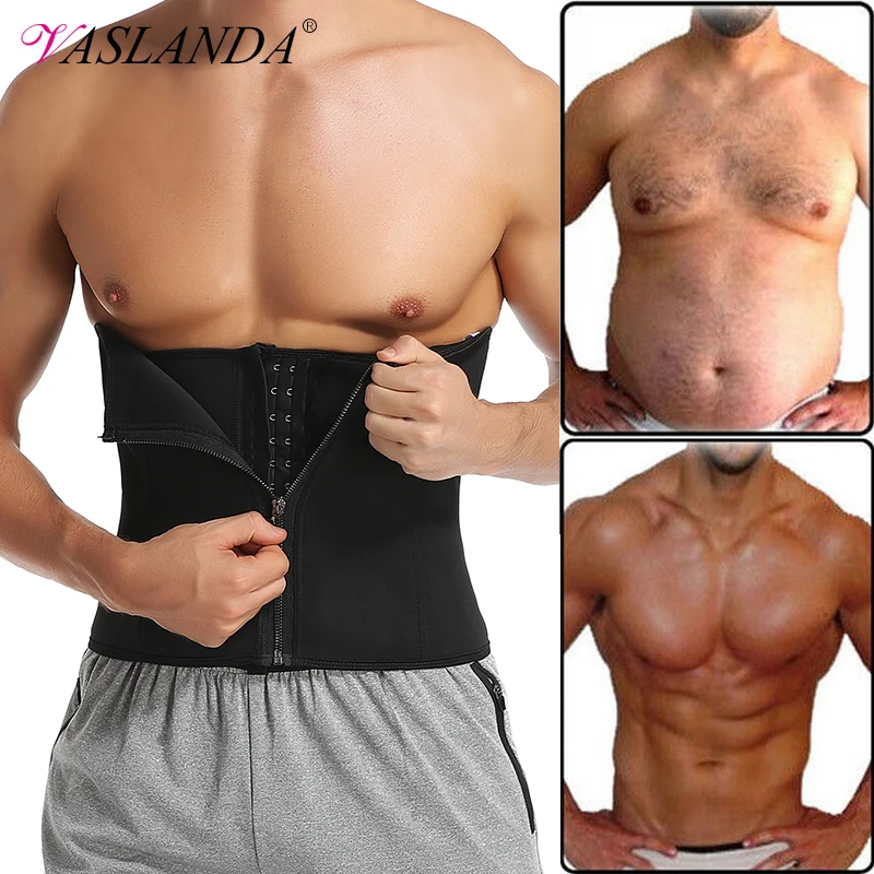 Неопрен талии тренажер корсет фитнес пояс для мужчин потеря веса живота контроль