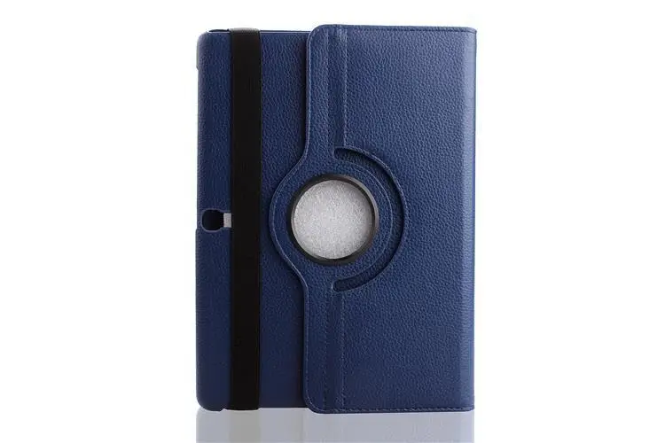 dark blue Для samsung Galaxy Tab S 10,5 дюймов T800/T801/T805 планшет из искусственной кожи чехол вращающийся ж/экран защитная пленка+ стилус - Цвет: dark blue