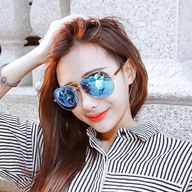 

New Fashion Big Frame Sunglasses Men Square Sunglasses Men Driving Mirror Color Polarized Frog Mirror High Quality Retro Vintage