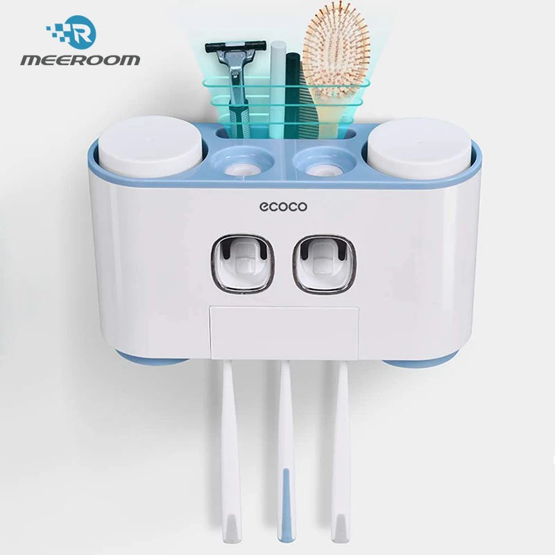 Ecoco Automatic Toothpaste Squeezers Wall Mounted Toothpaste Dispenser