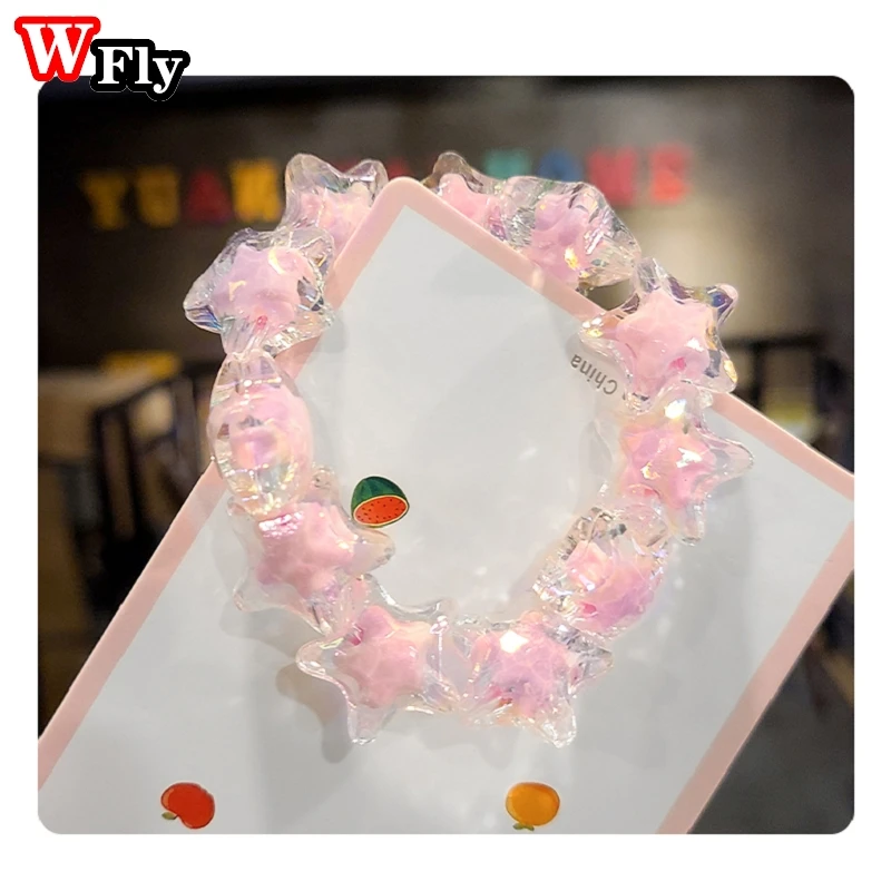 Bracelet Jewelry Women Princess Fashion Stars Candy Decorate Bracelet Pearl Chain Bangles Gift for Children Birthday