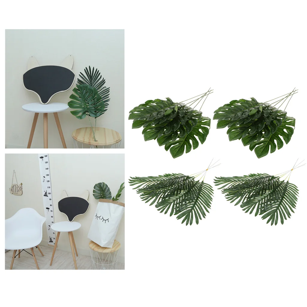 20Pieces Large Artificial Leaf Faux Foliage LeavesMonstera Leaf Palm Leaf