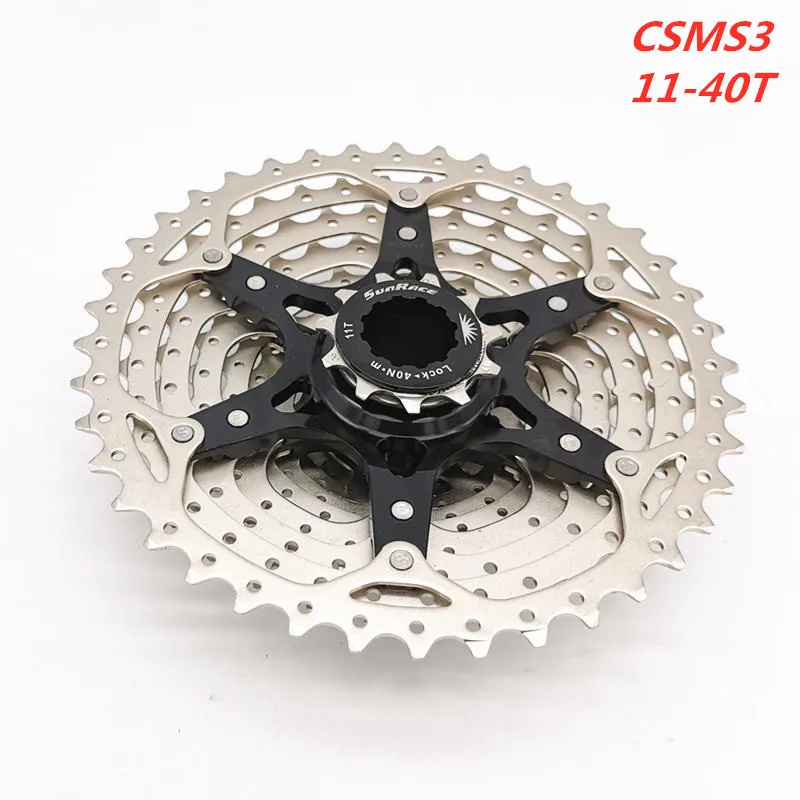 S3 silver 11 40T Sunracing 10 speed CSMS3 и CSMX3 11-40 T/11-42 T широкого соотношения и MTB велосипед трещотка кассета 11-40 T/11-42 T CSMS3 CSMX3 cog - Цвет: S3 silver 11 40T