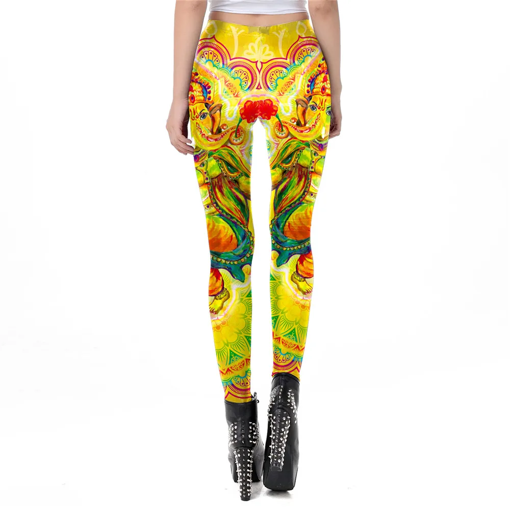 FCCEXIO Индия GanesaPpunk Леггинсы для женщин классические мандала печать Фитнес Леггинсы эластичные цифровые печатные тренировочные леггинсы