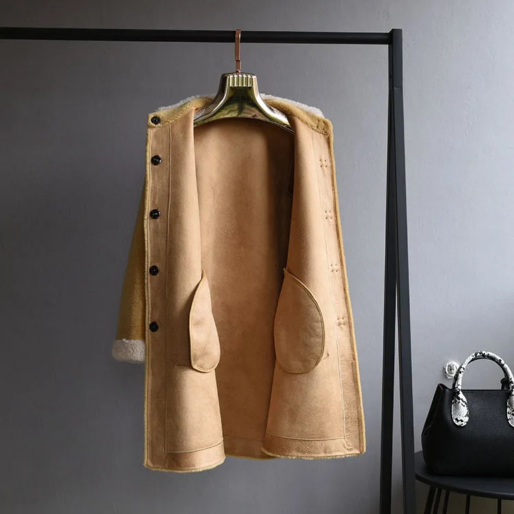 Модная уличная одежда длинная Parka100% сплетенная шерсть плюшевый полярный флис медведь плюшевая верхняя одежда зимняя куртка женская шуба из натурального меха