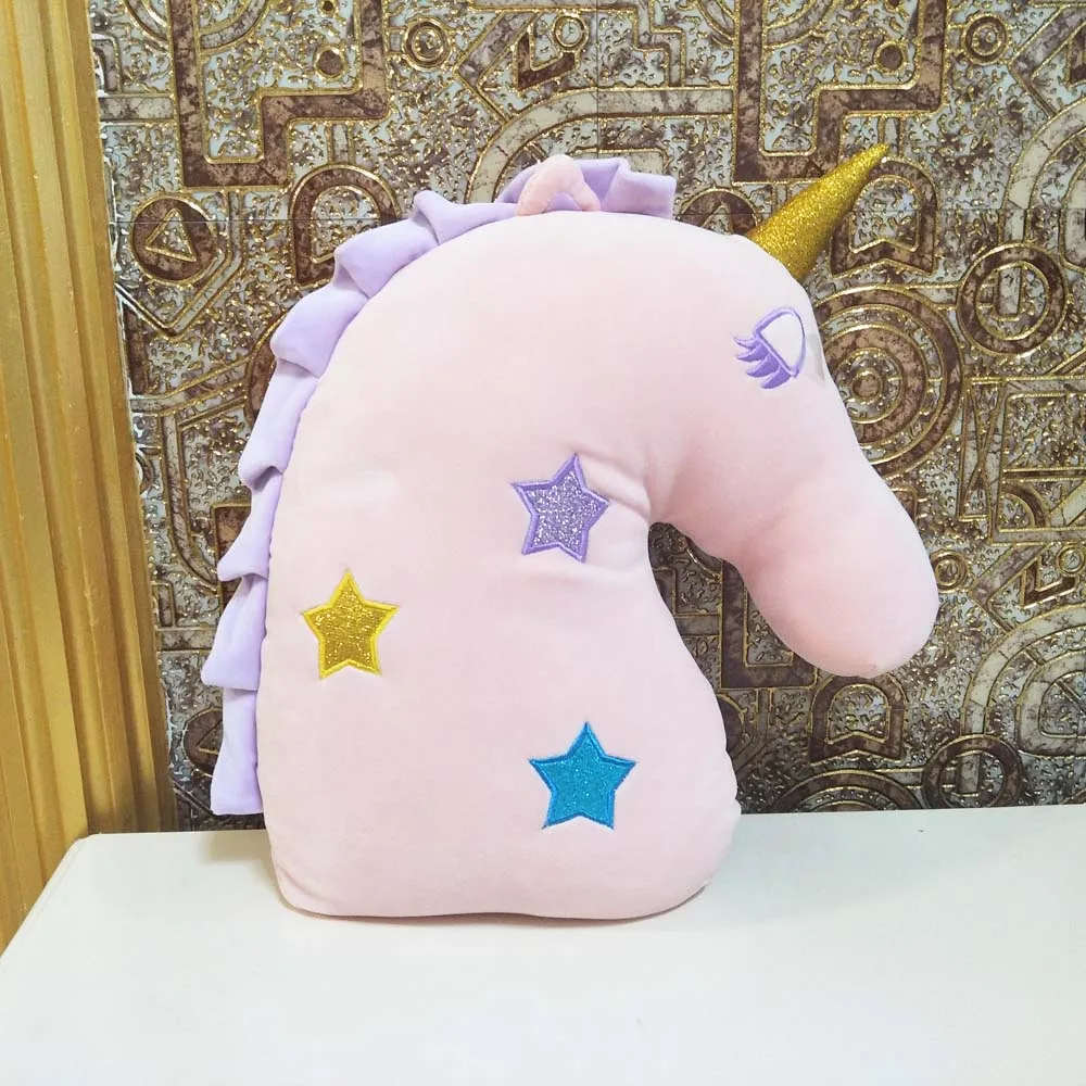 Children Plush Toy NEW Soft Unicorn Horse Neck Pillow Kids Stuffed For Christmas Birthday Gift