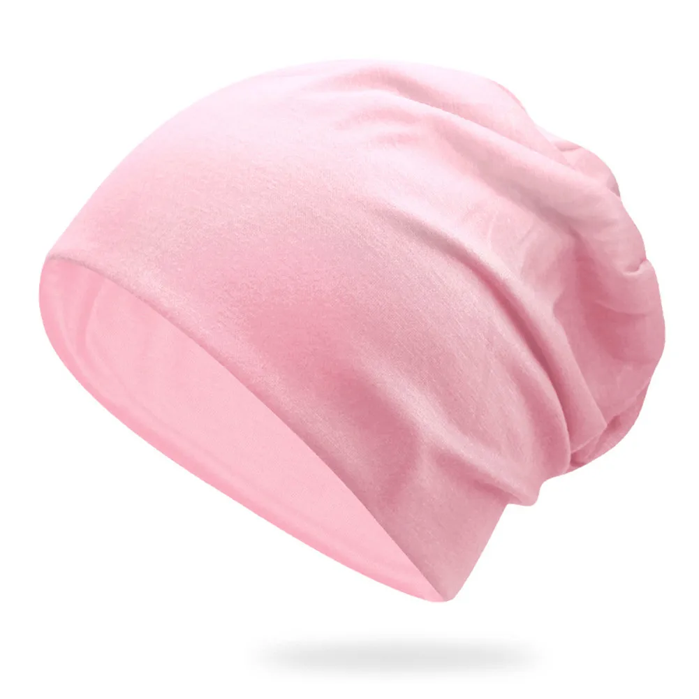 pink Женская и мужская стильная шапка, тонкая хип-хоп мягкая эластичная громоздкая Кепка с черепом NFE99 - Цвет: pink