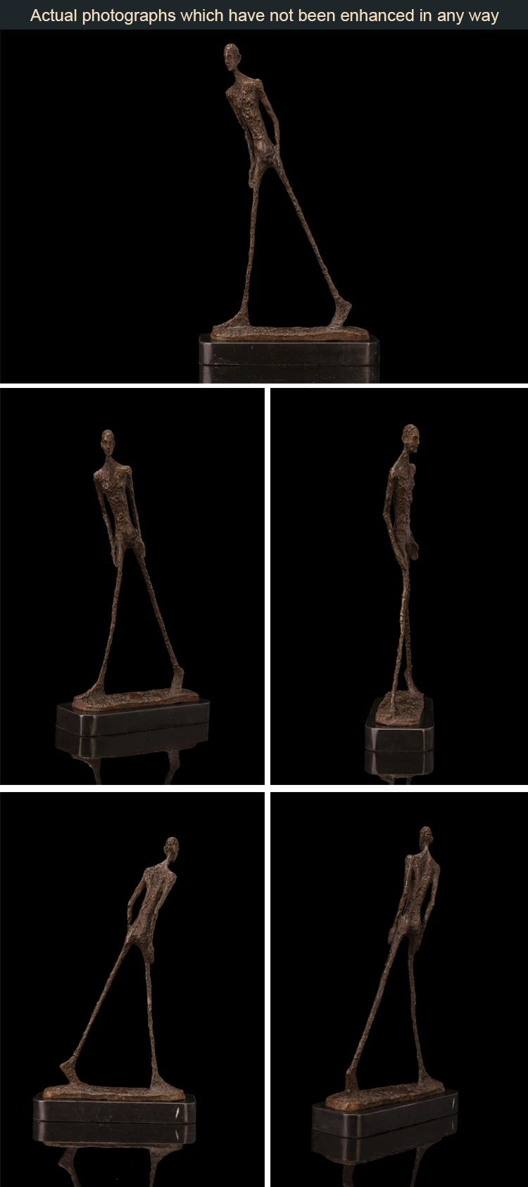 Бронзовая скульптура Giacometti абстрактная статуя ходячих людей Декоративная скульптура