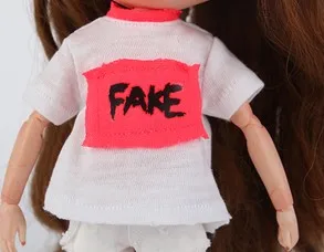 Ручная работа, 1 шт., модная футболка blyth Dolls с принтом, Изысканная футболка для кукол blyth 1/6, аксессуары, одежда - Цвет: style 7