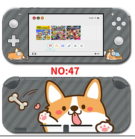 47Skins Высокое качество Защитная крышка наклейка виниловые наклейки для nintendo switch lite консоль цветная наклейка s - Цвет: 47Skins