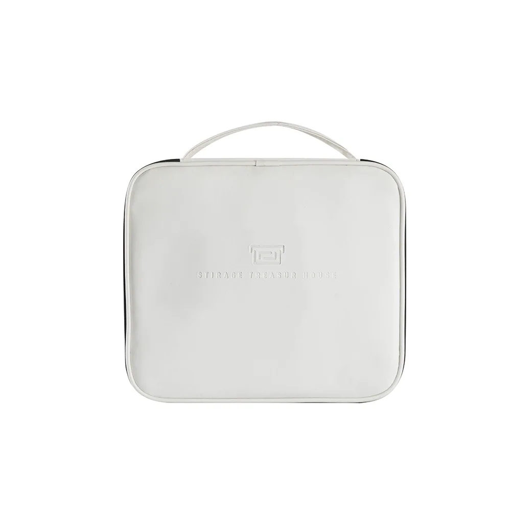 Snailhouse, простая сумка для хранения, водонепроницаемая коробка для мелочей, одноцветная, для путешествий, органайзер для кистей, портативный, вместительный контейнер - Цвет: Белый