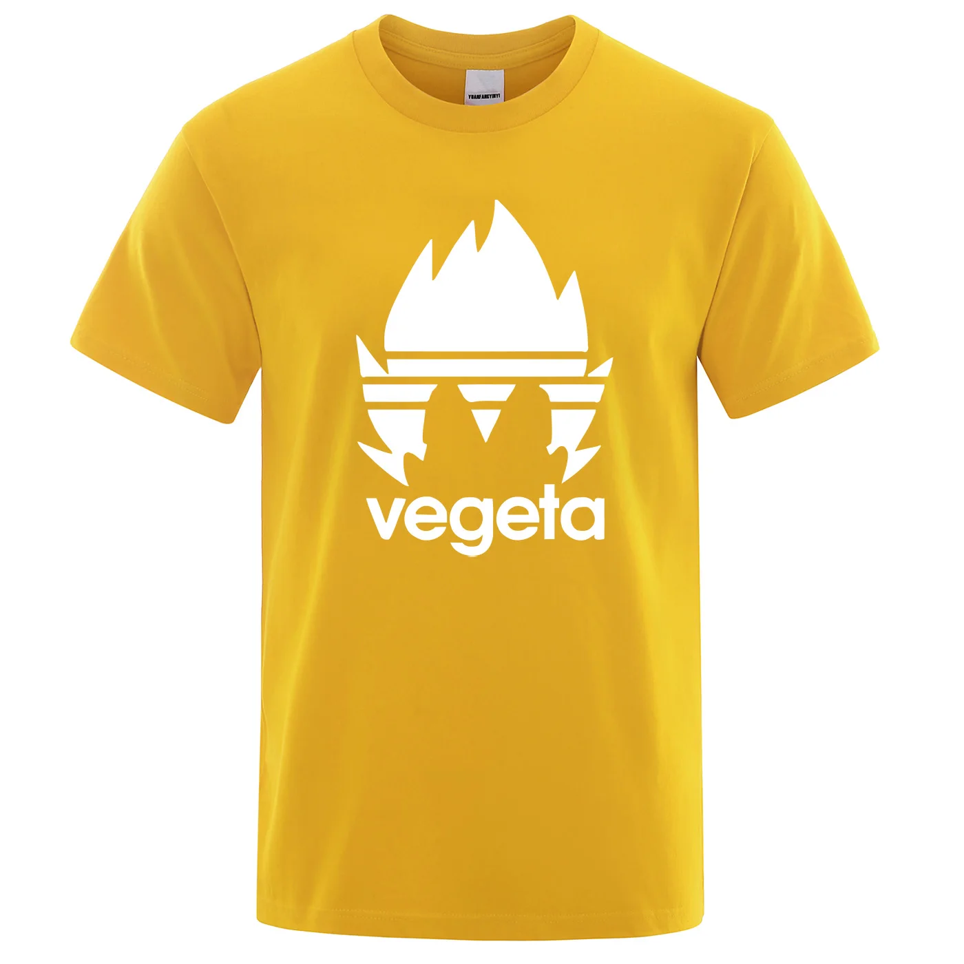 Dragon Ball Z футболки мужские летние хлопковые с принтом Dragon Ball Z Vegeta повседневные мужские футболки топы уличная одежда с японскими аниме-принтами футболка - Цвет: yellow 5