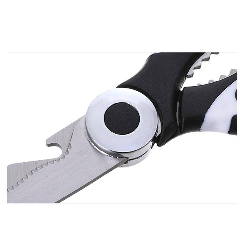 Multi-function kitchen scissors home kill fish special cut chicken bone barbecue artifact stainless steel strong scissors