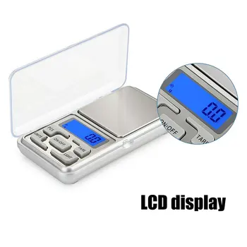 

High Precision Mini Electronic Digital Pocket Scale Lipstick Jewelry Accessories Measuring Tool 100/200/500/1000g