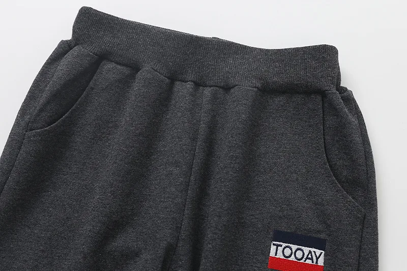Autumn New Style Big Boy Childrenswear Korean-style BOY'S Knitted Casual Pants CHILDREN'S Cartoon Embroidered Gymnastic Pan