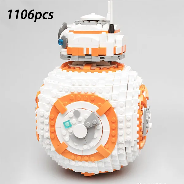 05043 Звездные войны космос из печати R2-D2 набор роботов модель строительные блоки 2127 шт Кирпичи Игрушки совместимы с Bela 10225 - Цвет: 10906