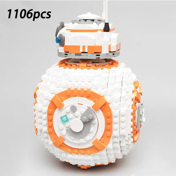 10906 05043 Звездные войны космос из печати R2-D2 набор роботов модель строительные блоки 2127 шт Кирпичи Игрушки совместимы с Bela 10225 - Цвет: 10906