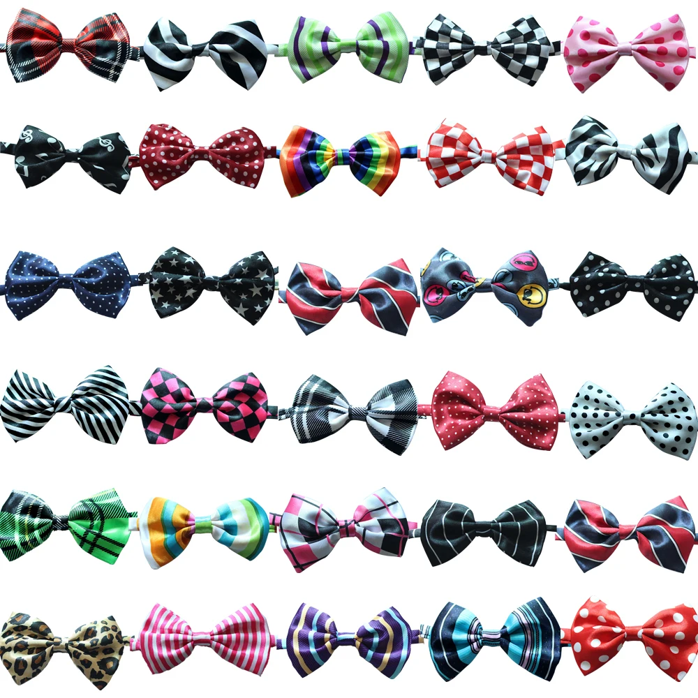 50pc lot New Handmade Adjustable font b Pet b font Dog Bow Ties font b Pet