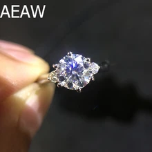 Натуральный Moissanite драгоценный камень Классический Простой 6 когти кольцо для девочки стерлингового серебра 925 хорошие Свадебные украшения