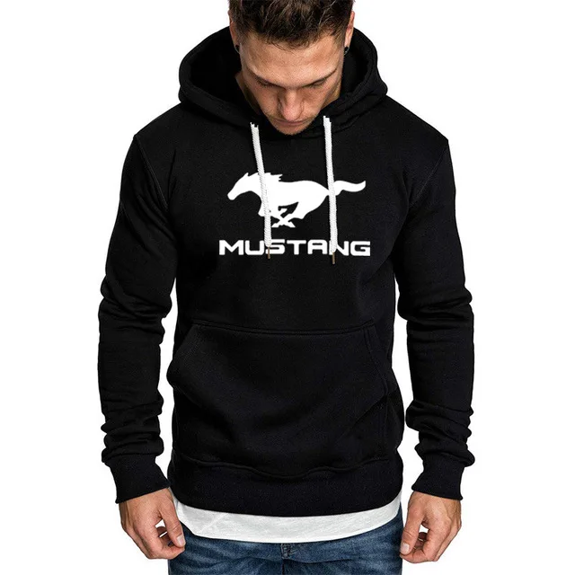 Толстовки мужские для Mustang с логотипом автомобиля, толстовка с принтом, весна-осень, Мужская толстовка в стиле хип-хоп, harajuku, модная повседневная толстовка с капюшоном, флисовый спортивный костюм - Цвет: as picture
