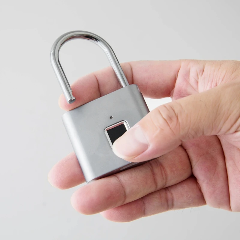 FFYY-Security Intelligent USB Rechargeable Door Lock Fingerprint Padlock Quick Unlock Fingerprint Lock
