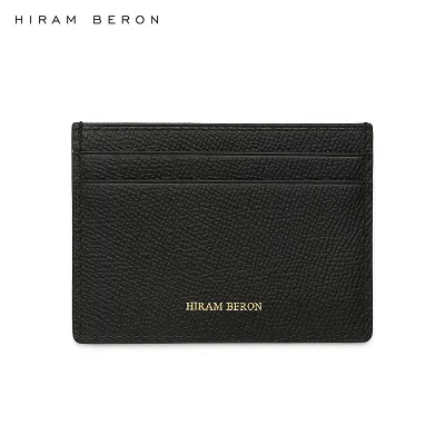 Hiram Beron пользовательское имя Бесплатный держатель для карт для женщин подарок на день рождения роскошный кожаный продукт Dropship - Цвет: black