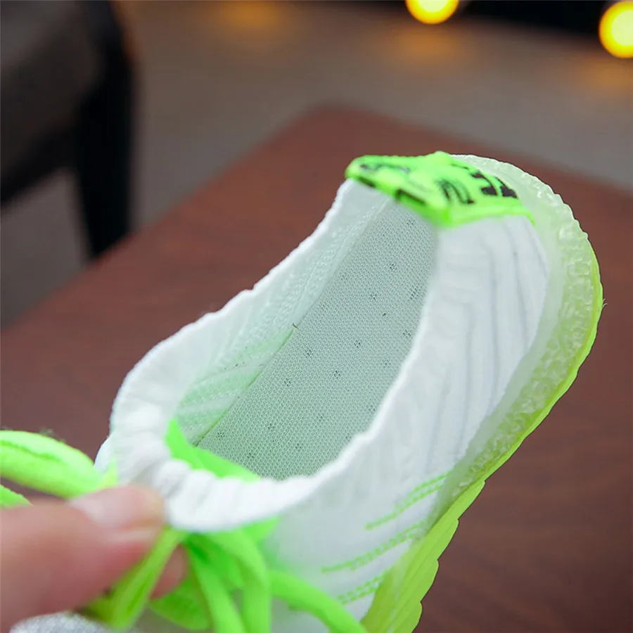 Children's sneakers LED lights boys and girls candy color soccer shoes LED light sports shoes casual shoes light shoes #40J30 (15)