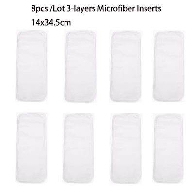 8pcs Inserts Китайский год подгузник 4 шт./компл. полиэстер пеленки младенца Ткань крышки пеленки Многоразовые подгузники из ткани регулируемая От 0 до 2 лет - Цвет: 8pcs Inserts
