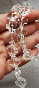 

25pcs faceted Cross crystal glass charm space bead 20mm pendants -earrings