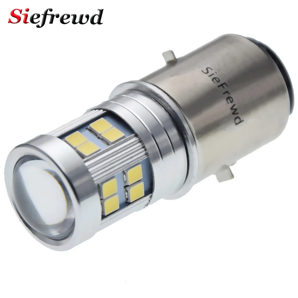 Ampoule LED BA20D pour Sauna de Moto, 6V, 12V, 2835 24SMD H6, Scooter,  Imagomoteur, RL Moto Hi/Lo Beam, Lampe Blanche, 1 Pièce