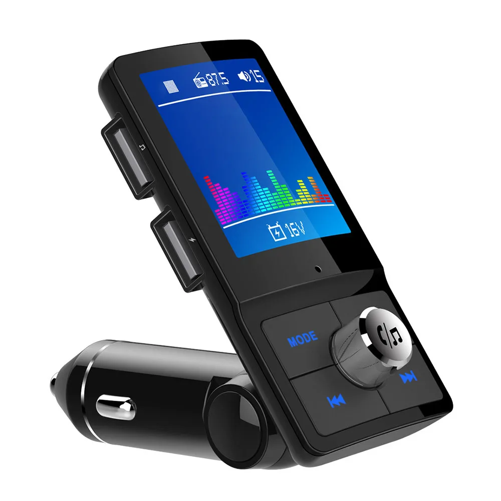 Car Handsfree Wireless Bluetooth 4.2 Kit FM Transmitter LCD Car MP3 Player Dual USB Charger FM Modulator Car Accessories - Формат цифровых медиаданных: Mp3