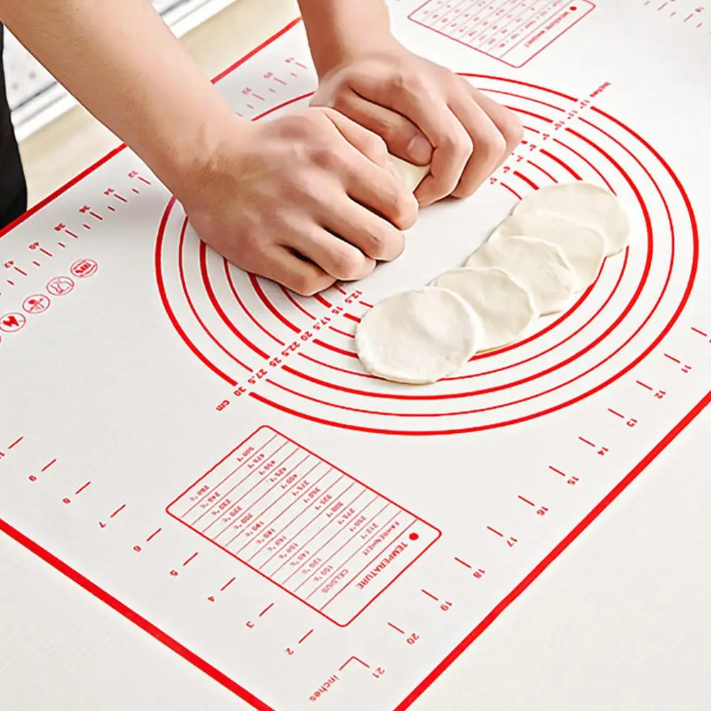 

Thick Non-stick Silicone Baking Mat With Scale Rolling Dough Pad Kitchen Cooking Tools Utensils Kneading Accessories 40*60cm