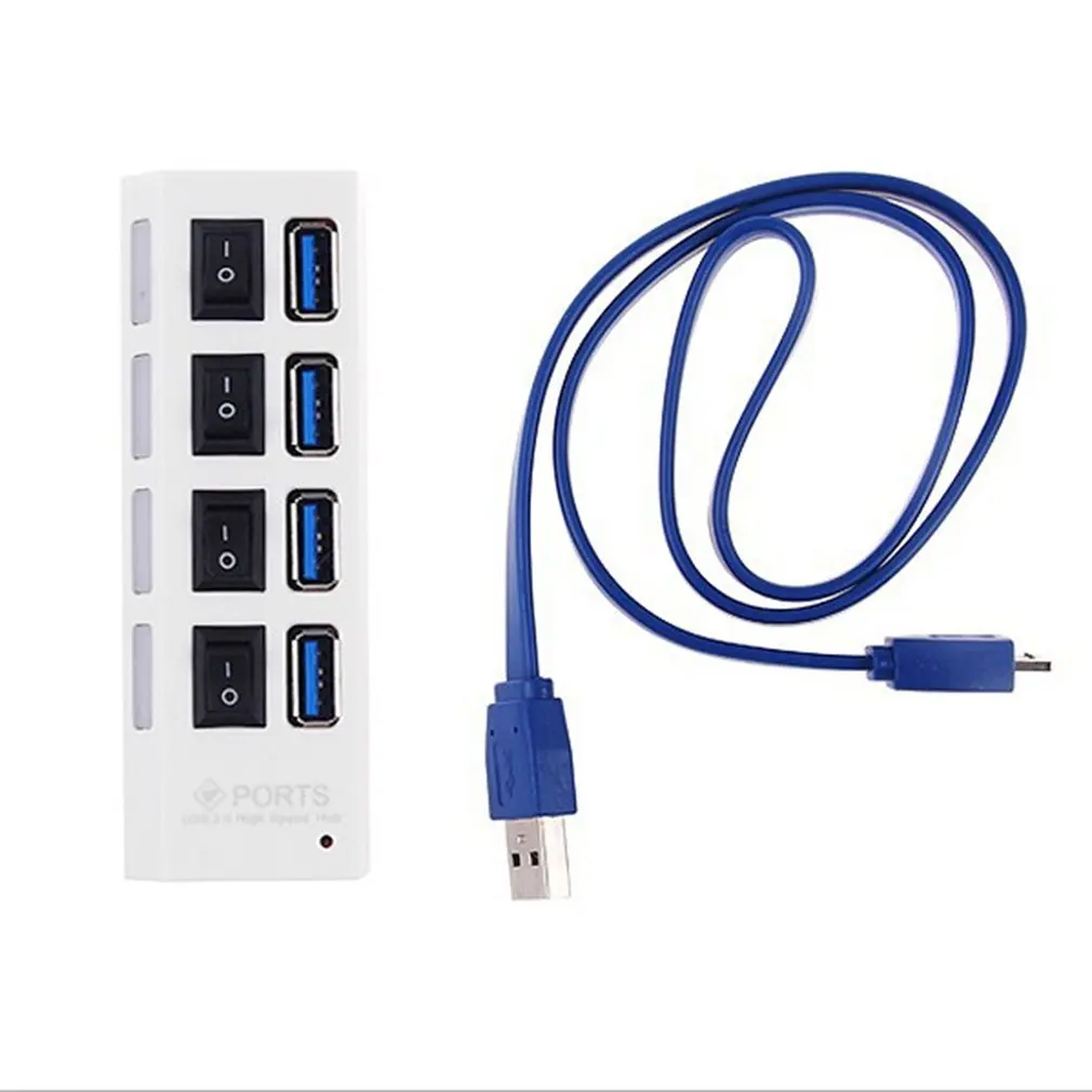 

4 Port USB3.0 Hub High Speed 5Gbps USB Hub With Individual On/Off Switch USB HUB Splitter Adapter For Windows Laptop PC